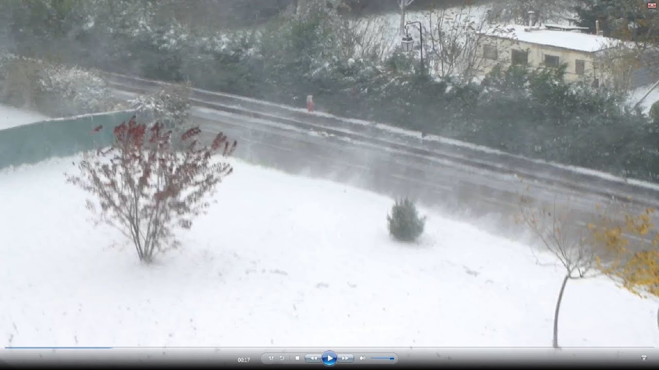 RARE tempête neige 28 octobre 2012 ANNECY ALPES météo 28/10