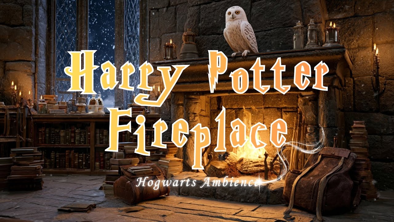 Fall Asleep by the Hogwarts Fireplace 🔥 Cozy & Warm Night Ambience