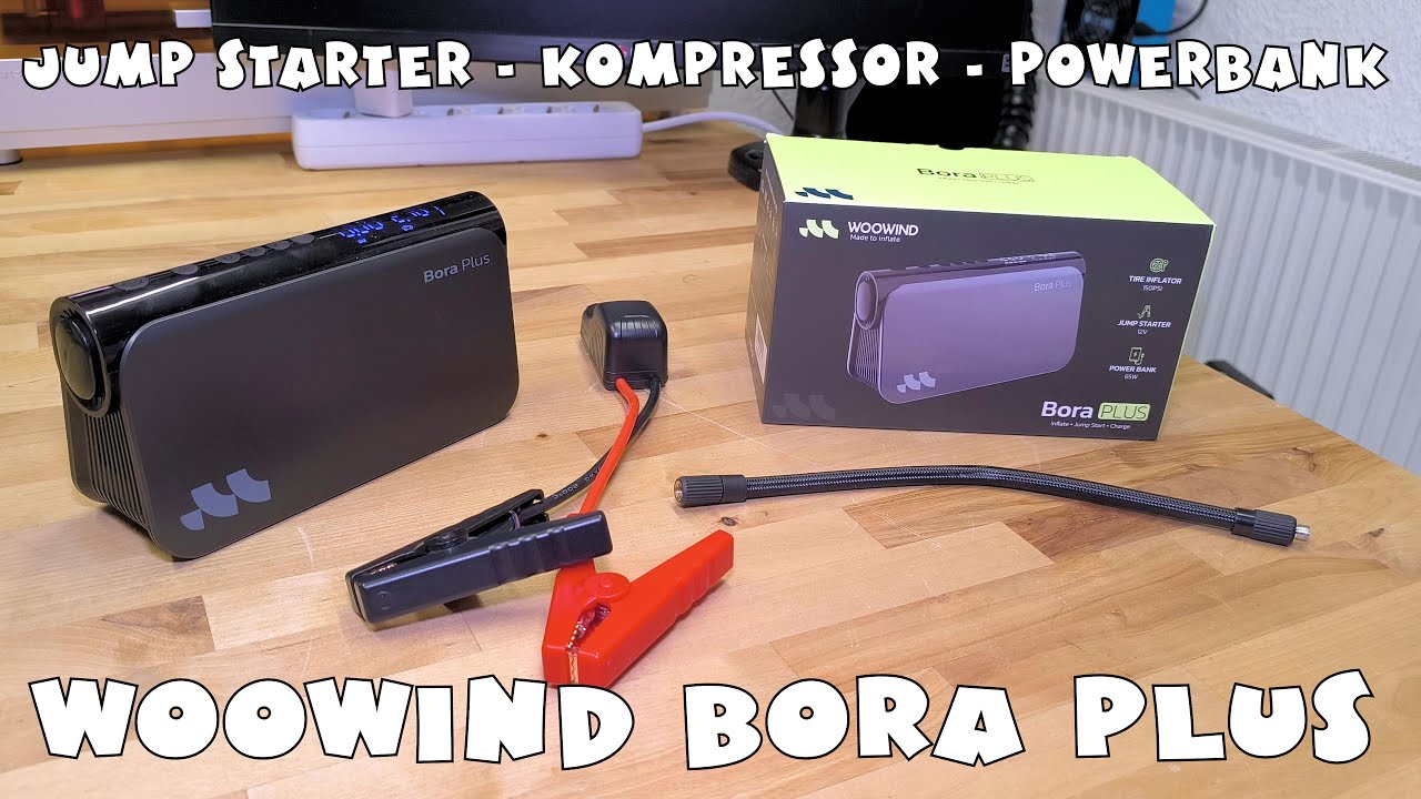 Woowind Bora Plus Jump Starter - Kompressor - PowerBank - LED