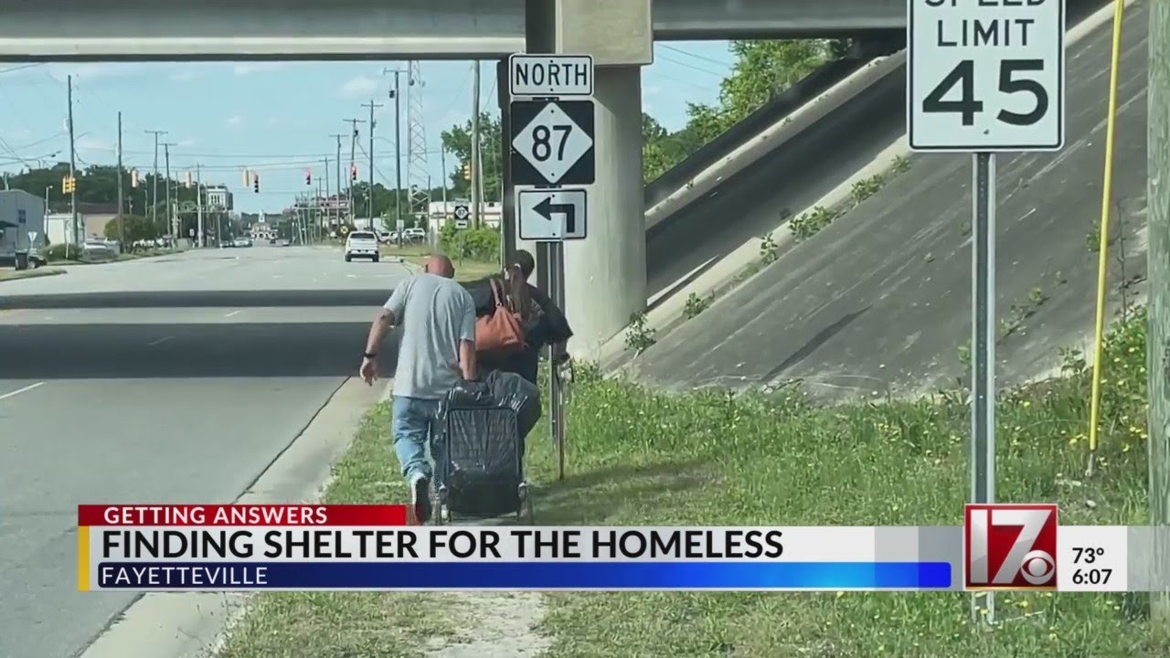 Fayetteville homeless awaiting shelter after they're told to vacate area