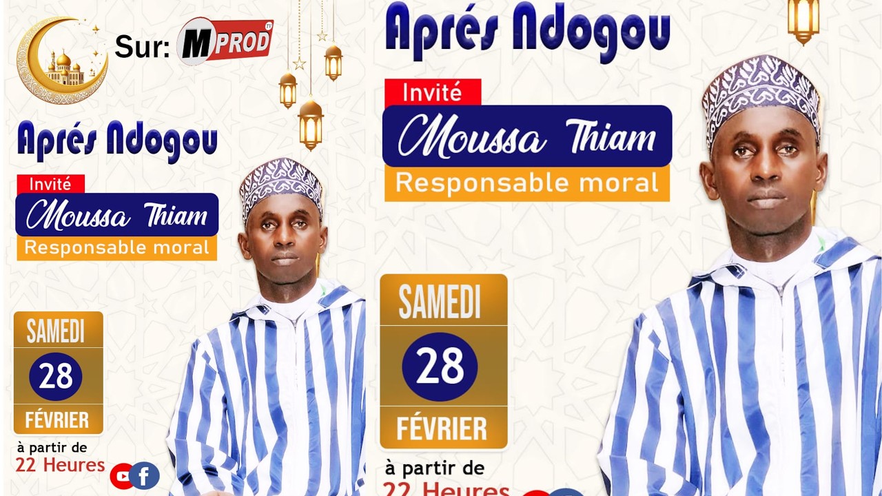 APRÈS NDOGOU AK : MOUSSA THIAM, Responsable Moral