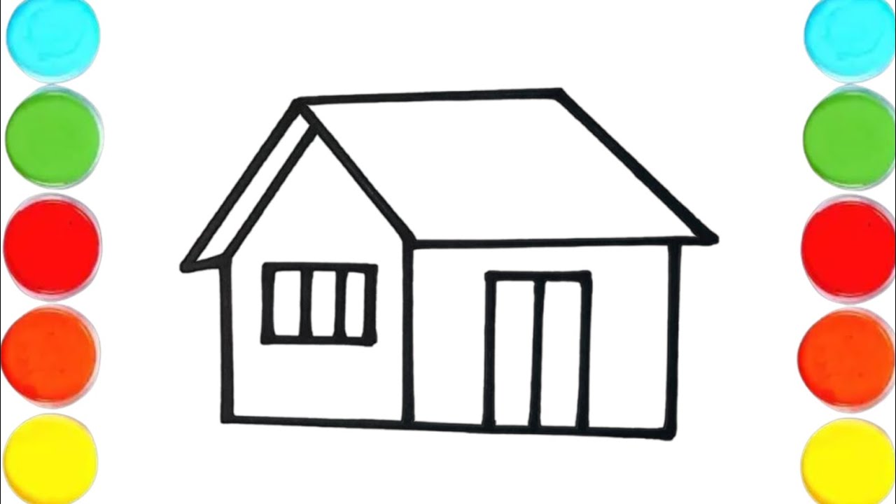 How To Draw A Home Drawing For Kids Toddlers Art...