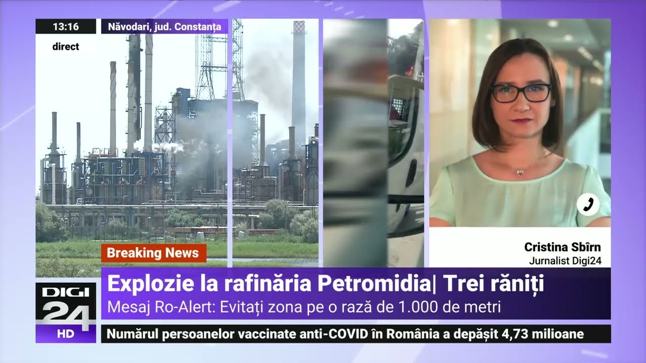 Trei răniți la Rafinăria Petromidia din Năvodari. Unul dintre ei are arsuri pe 45% din corp