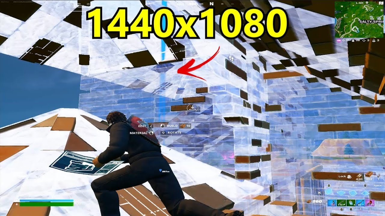 OG Растянутое разрешение 1440x1080 в OG Fortnite