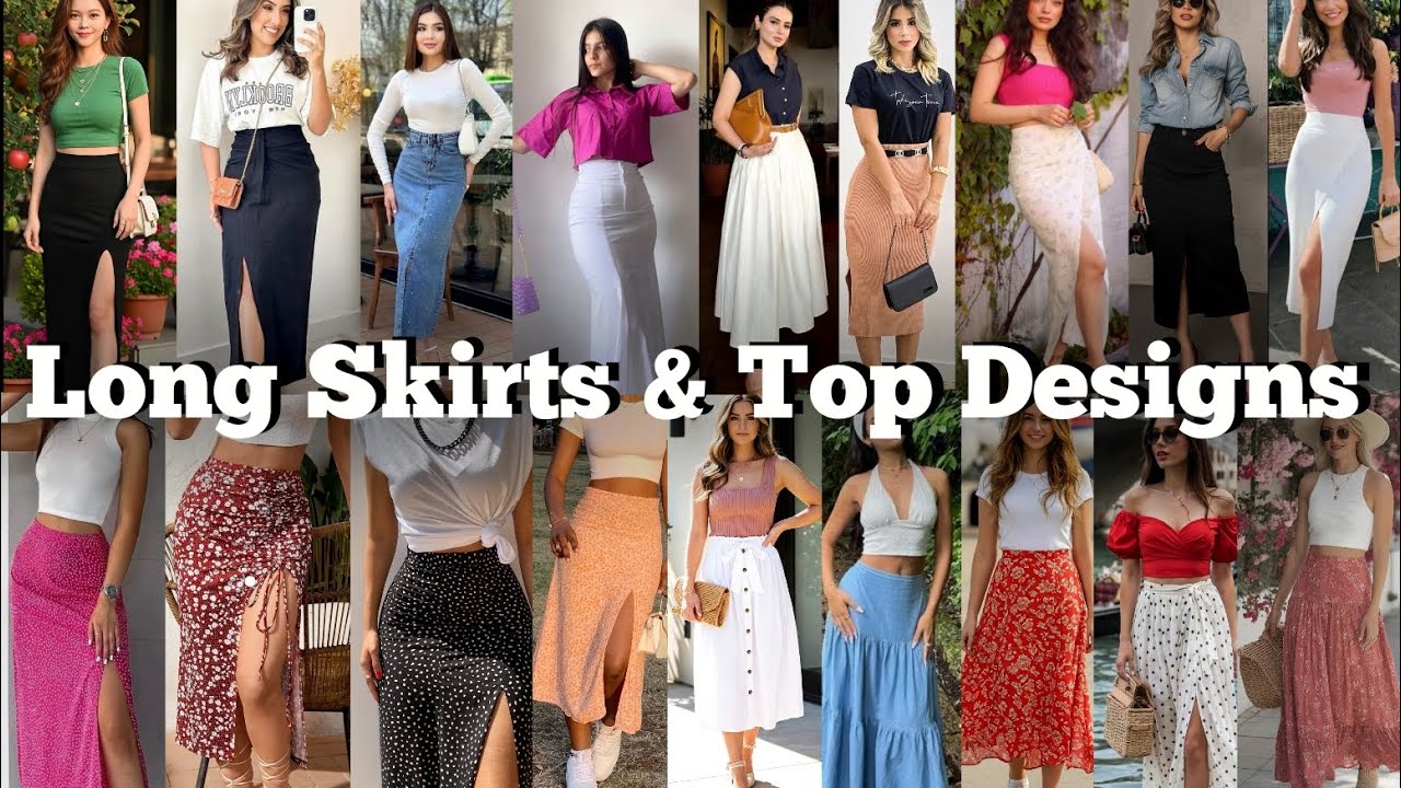 Long Skirt With Top Designs || Top & Long Skirts || Trendy Skirts & Blouse Designs @kawifashion8799 