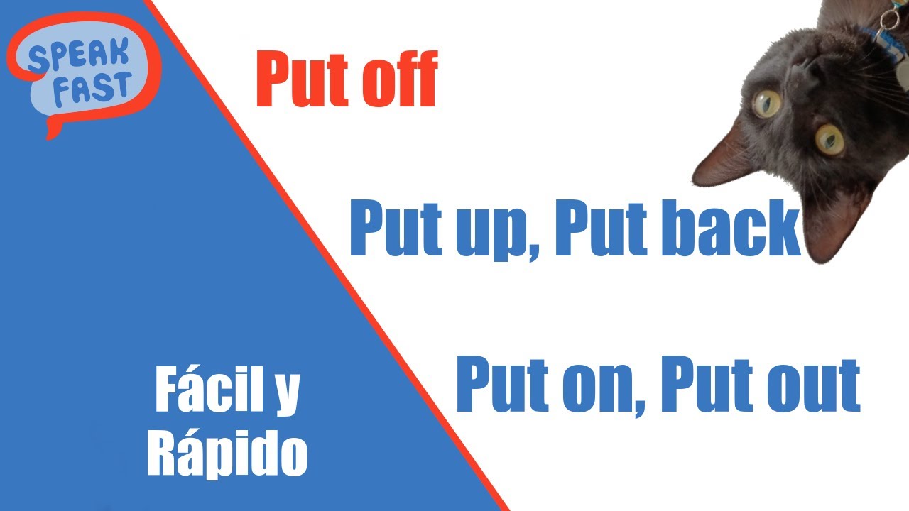 Put on, Put out, Put off, put back,Put in