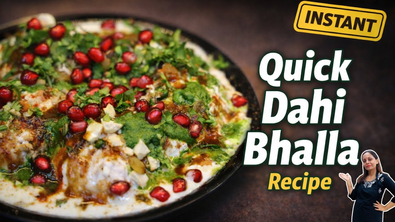 💛 Bina Dal Ke Dahi Bhalla 😍 | Instant Suji Bhalla | Melt in Mouth Recipe