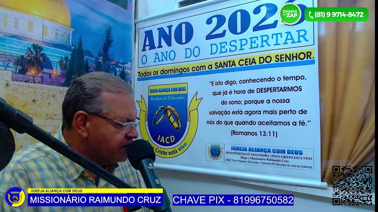 Transmissão ao vivo do Missionário Raimundo Cruz