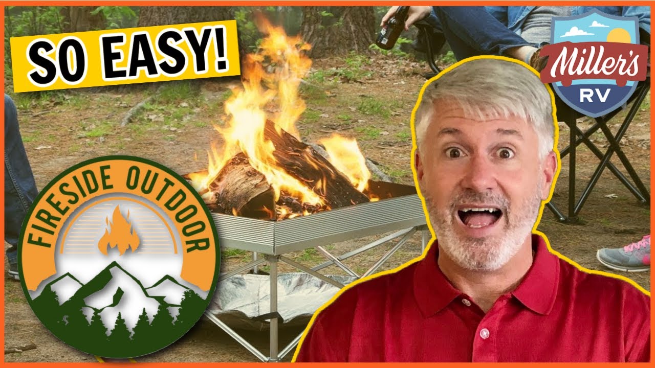 Fireside Portable Folding Fire PIT | Portable Lightweight Fire Pit for Camping