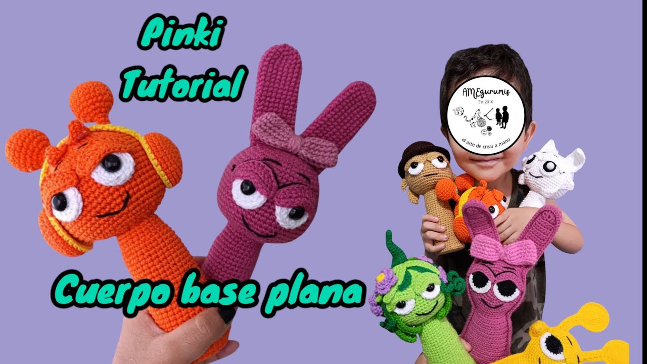 Pinki SPRUNKI AMIGURUMI cuerpo con base plana