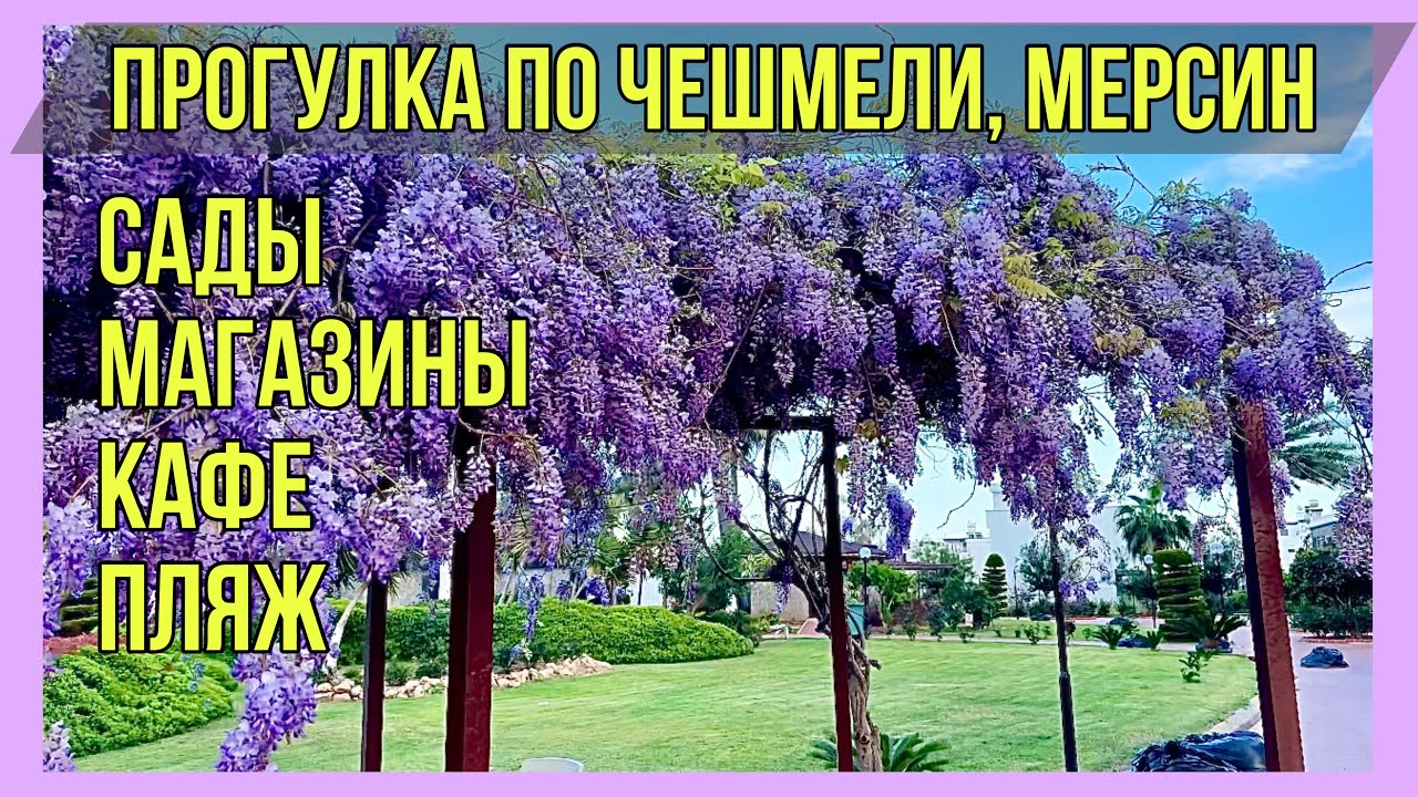 Чешмели. Мерсин. Прогулка по Чешмели. Сады, магазины, кафе, пляж, улов рыбы