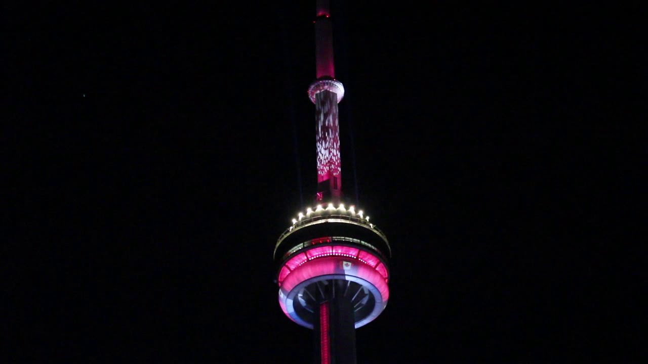 CN Tower Light Show Canada Day 2020