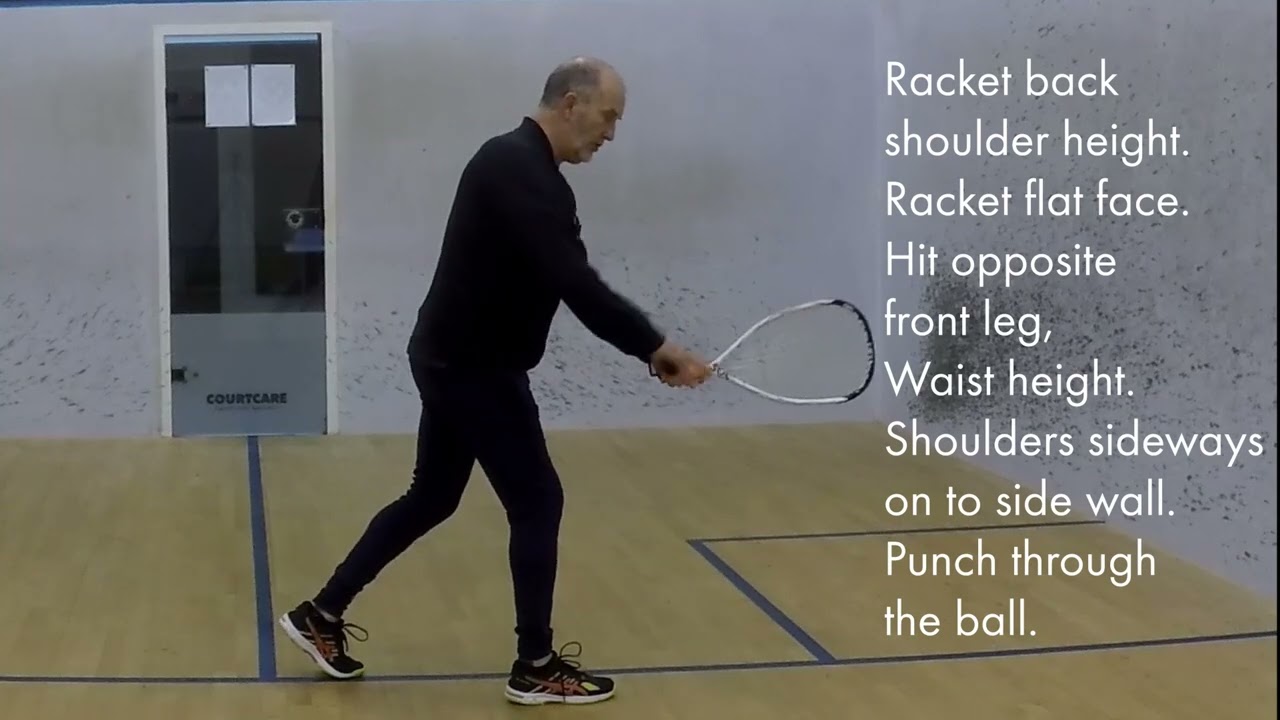 Squash57 (Racketball) beginners the forehand basic explanation