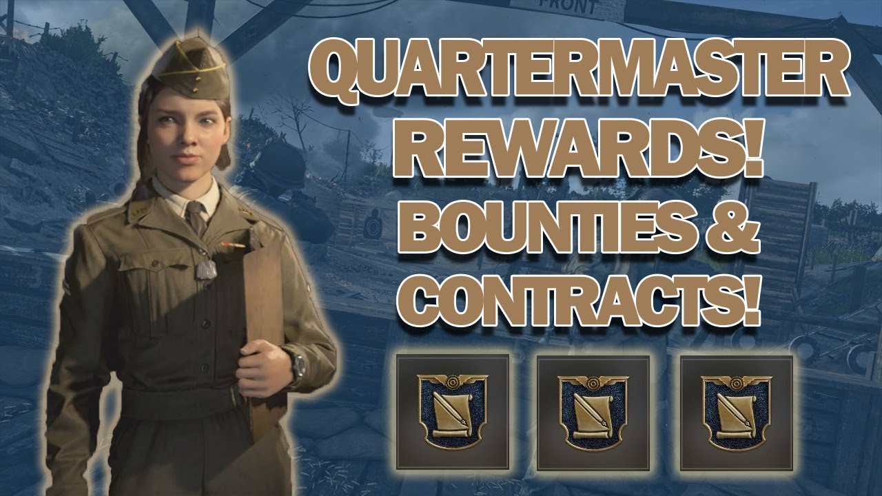 Call of Duty: WW2 Quartermaster Supply Drops Rewards Bounties & Contracts! (Explained)