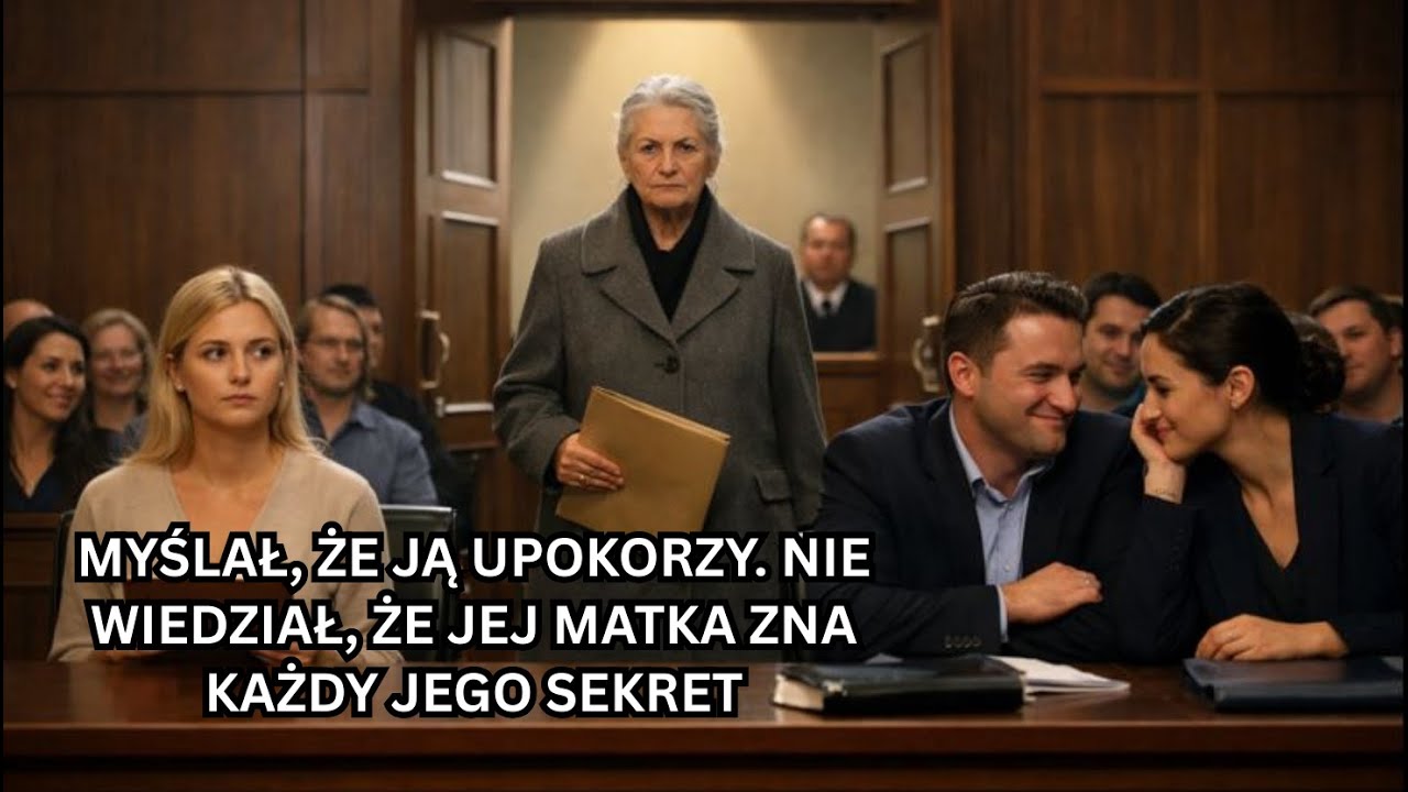 Wyśmiewał żonę, bo nie miała prawnika - aż przybyła jej matka, która wprawiła w osłupienie cały sąd