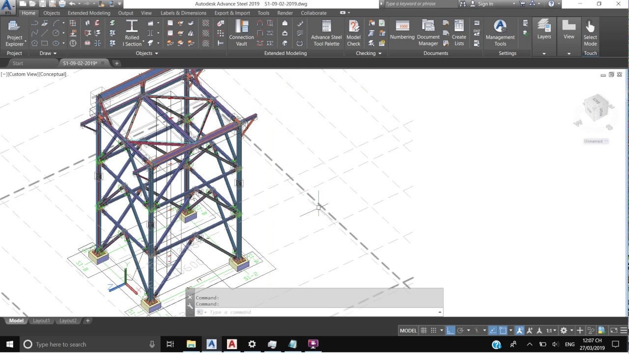 ADVANCE STEEL 2019 TUTORIAL/72/CREATE DRAWING TEMPLATE