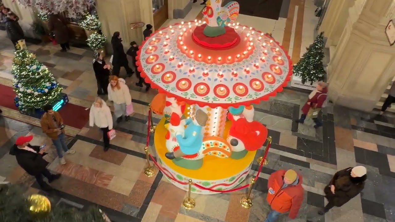 #Russia 🇷🇺 #Moscow #RedSquare #GUM New Year's Trees Exhibition 🌲 at GUM on Red Square.