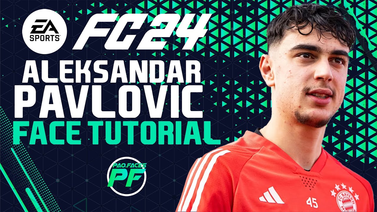 EA FC 24 Aleksandar Pavlović FACE + STATS Pro Clubs Face Creation CAREER MODE LOOKALIKE BAYER MUNICH