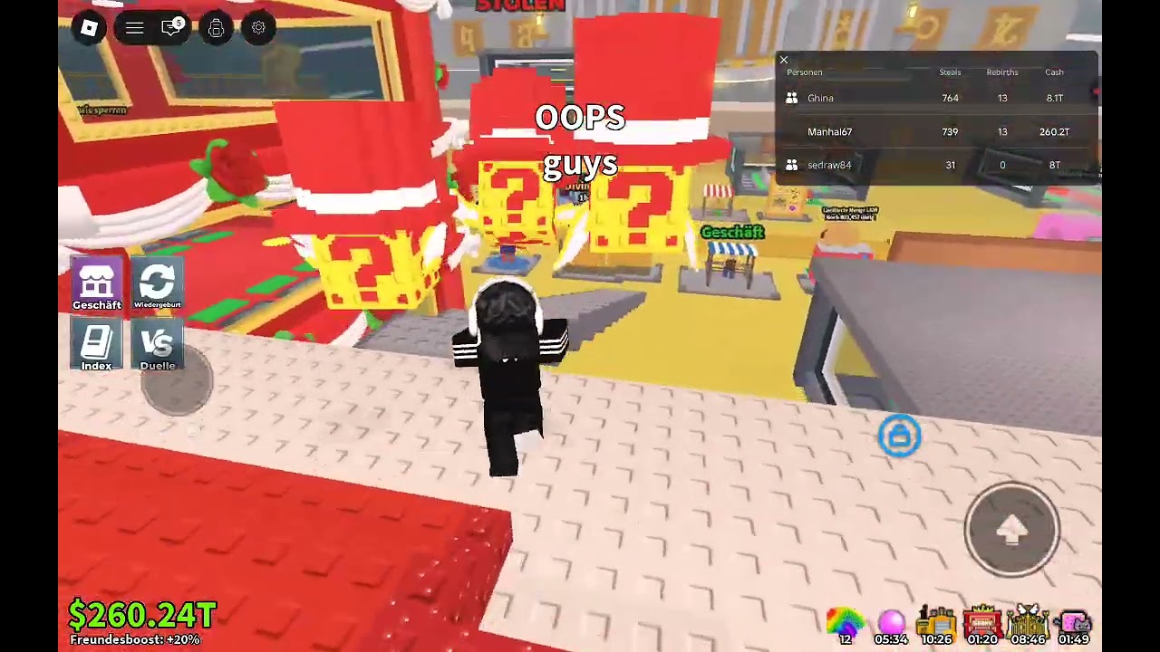 Steal a brainrot Update ( habe nuclearo bekommen )