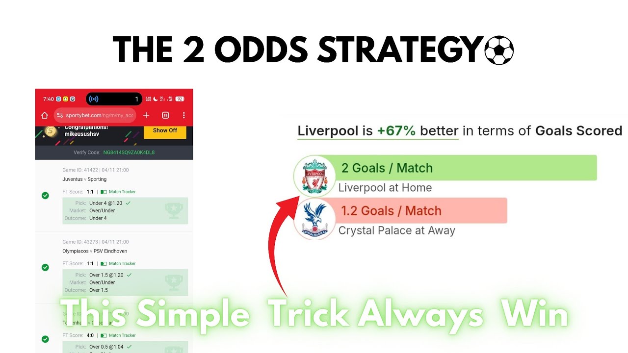 The Easiest 2 Odds Betting Trick for Consistent Winning ⚽💰