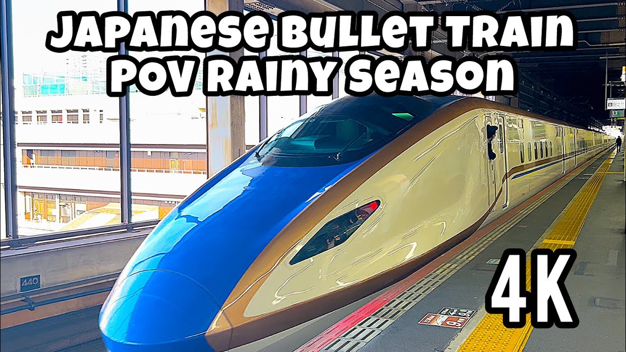 Japanese Bullet Train POV. Rainy Season: Omiya To Karuizawa. In 4K