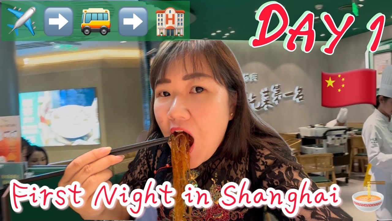 DAY 1 Shanghai: Bus from Hongqiao Airport 🚍 Hotel Check-In 🏨 Taobao Unboxing 📦 & Mall Walk + Dinner 