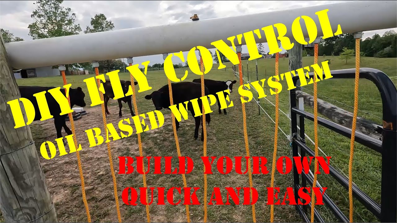 DIY Fly Control Wipe System For Farm Cattle or animals