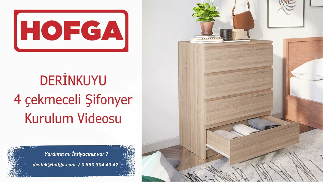 Derinkuyu 4 Çekmeceli Şifonyer Kurulum Videosu