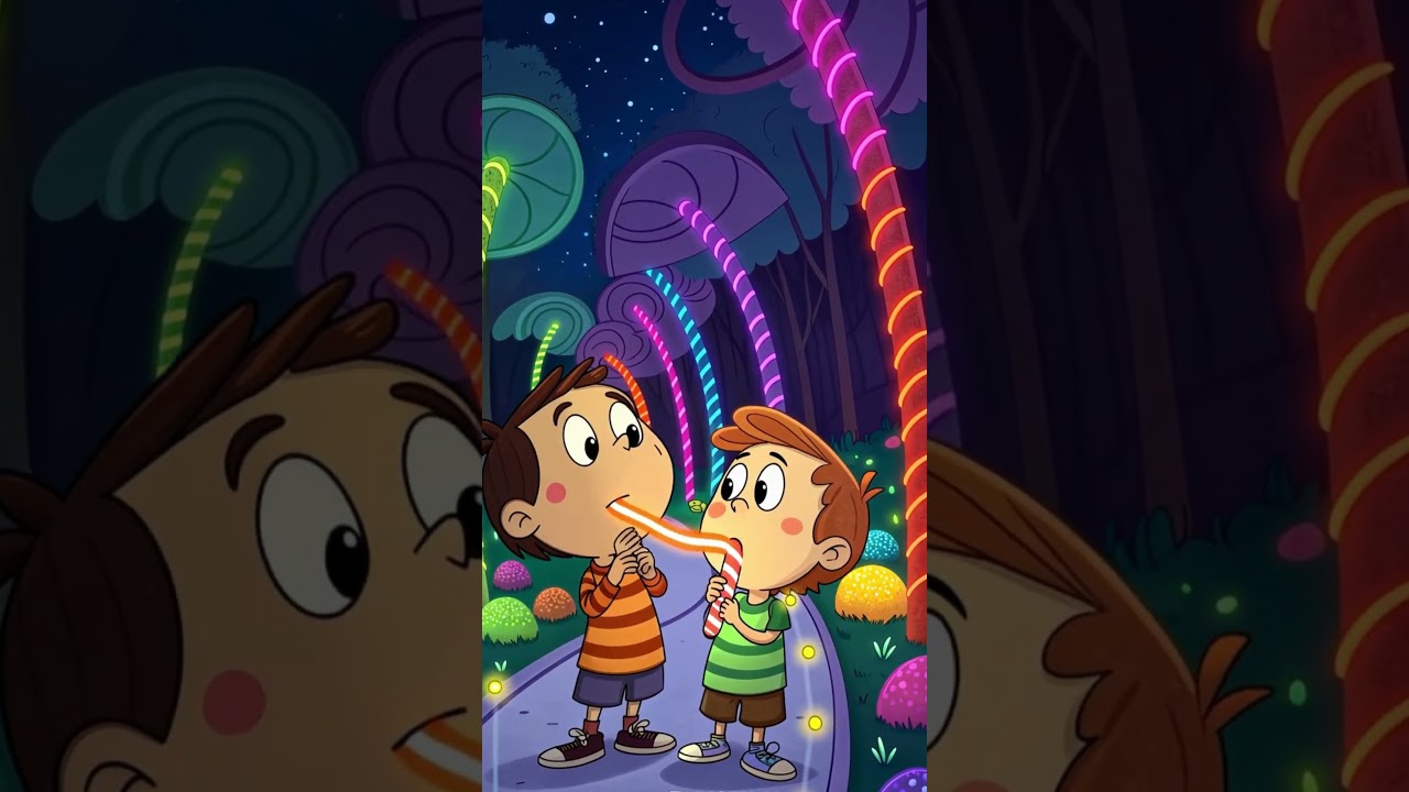 Stretchy Candy That Glows at Night ✨ | Short Cartoon for Kids #kidsanimation #cartoon