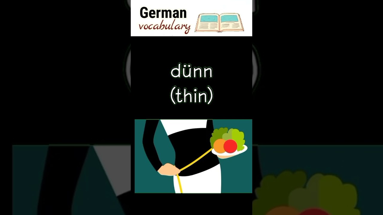 d&uuml;nn (thin) | German language vocabulary