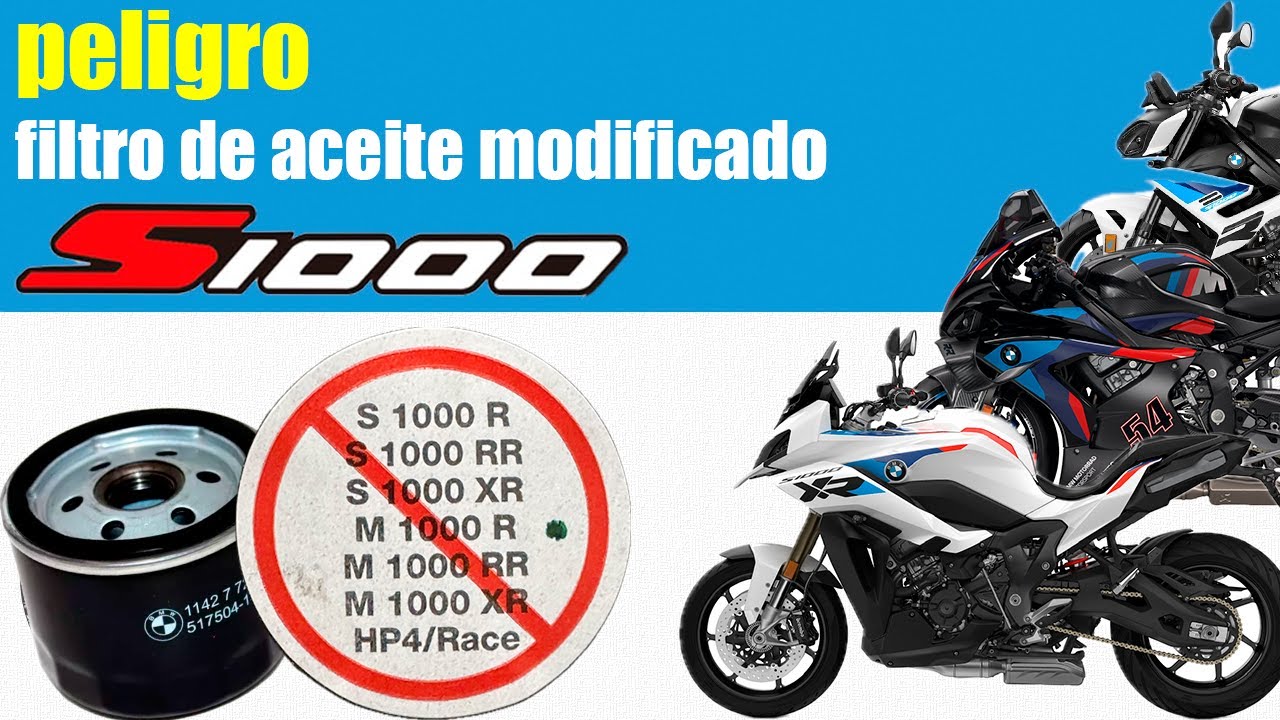 Aviso modificación de filtro aceite S 1000 R RR XR