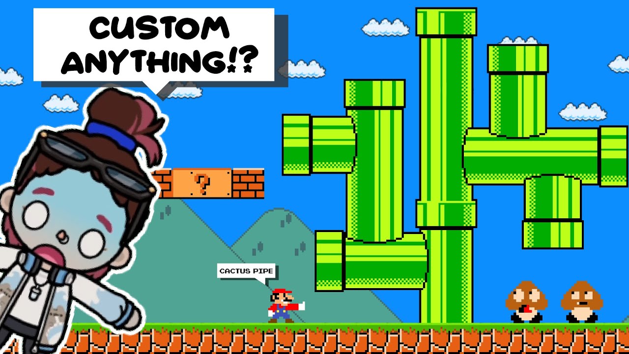 SMB But Mario Can CUSTOM Anything?! | Funny Box Story Reaction
