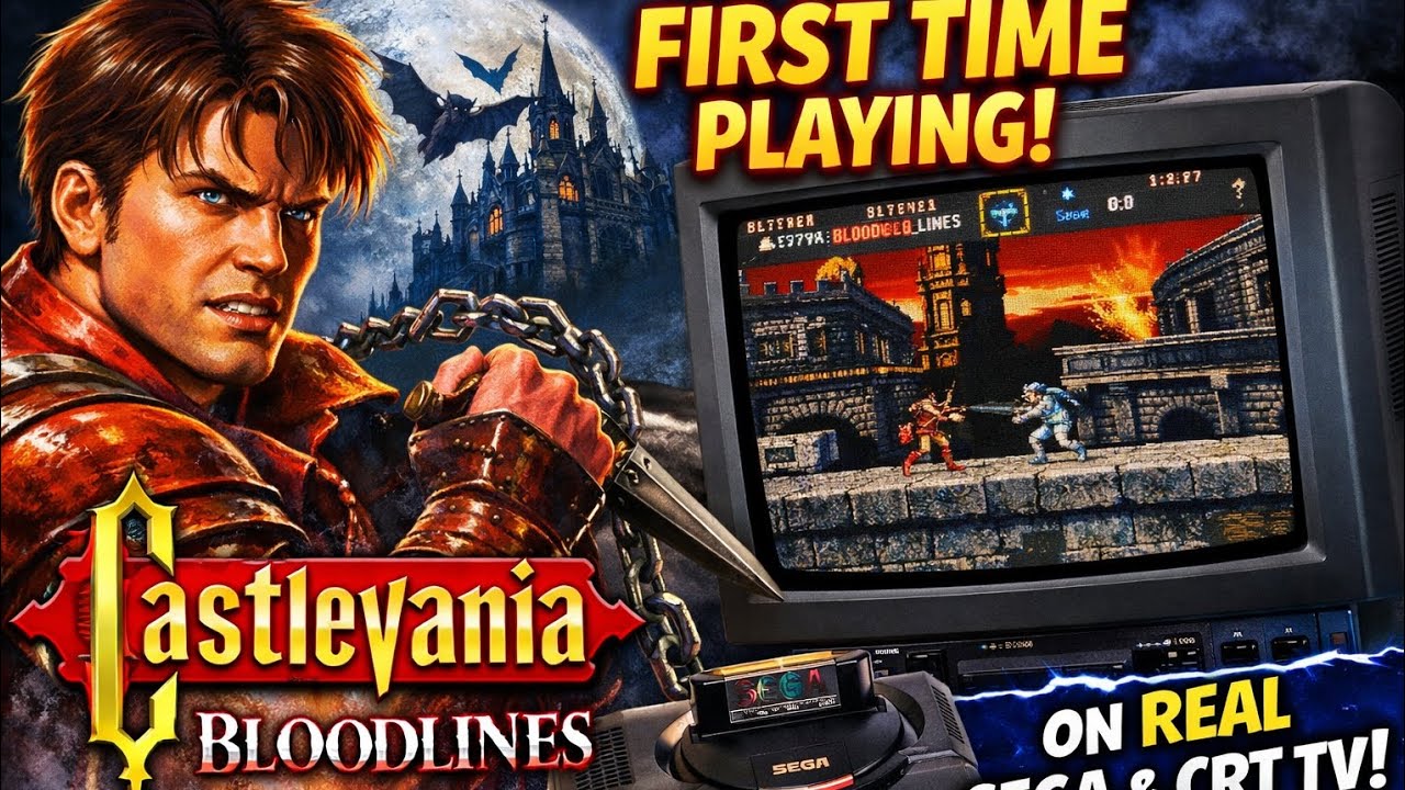 Castlevania: Bloodlines – First Time Playing on SEGA Mega Drive (CRT Gameplay)