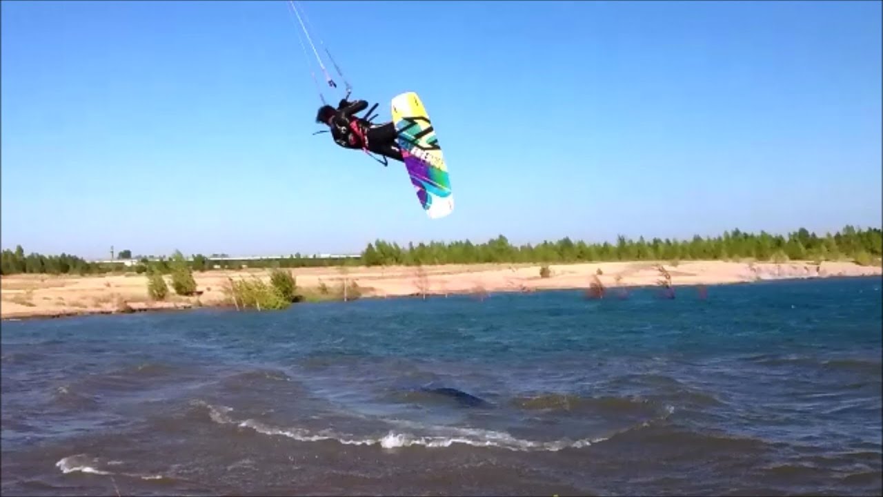 Kitesurfen am Zwenkauer See Oktober 2013