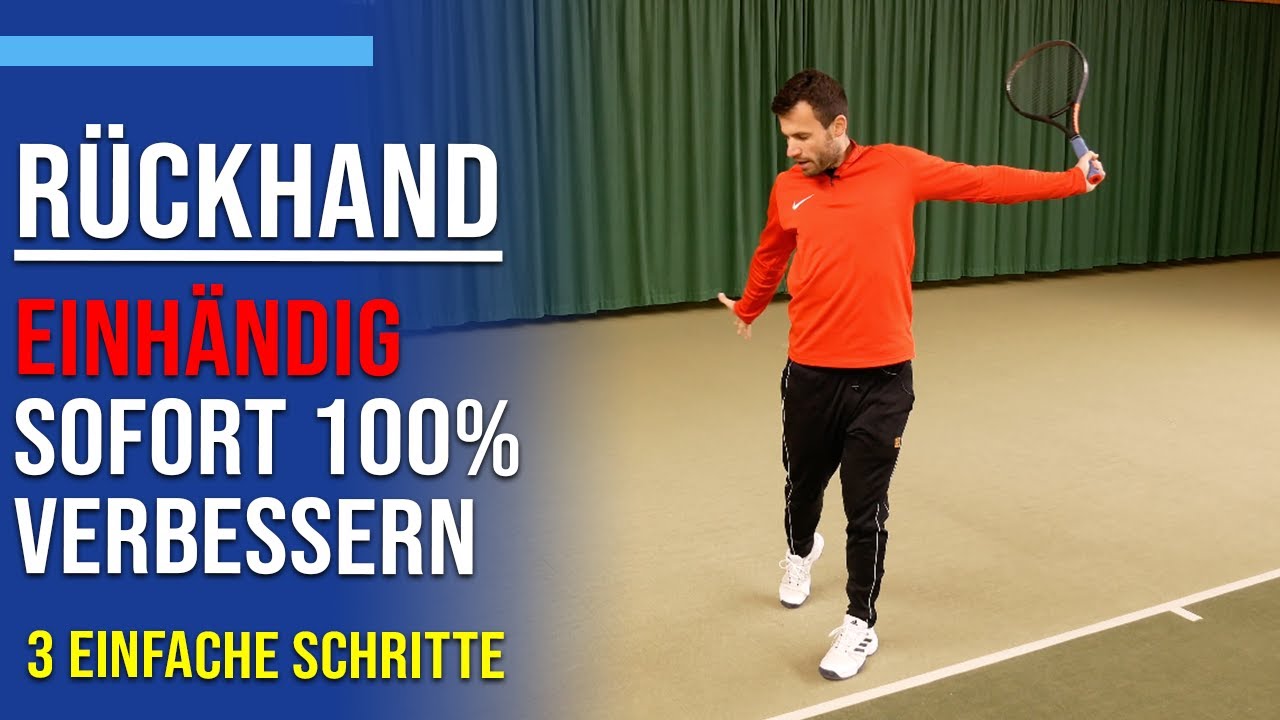 Tennis Rückhand | in 3 Schritten zur einhändigen Rückhand | Tennis Mastery