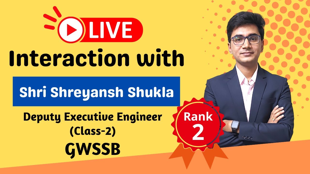 Live Interaction with Shreyansh Shukla | Dy. Ex. Engineer (Rank-2)