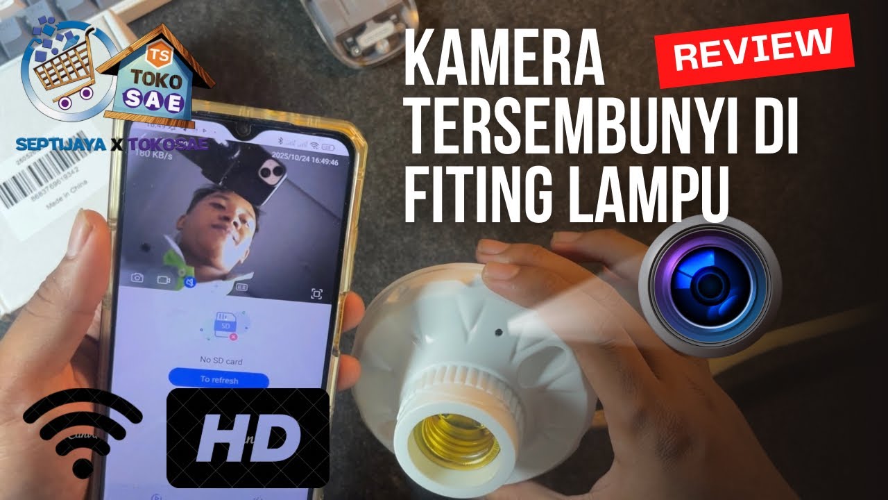 KAMERA DI FITTING LAMPU???🔥🔥🔥//REVIEW DAN TUTORIAL LENGKAP//Bisa Pantau Lewat HP dari Jarak Jauh 🔥🔥🔥