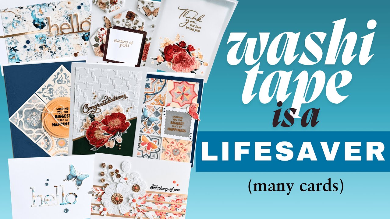 13 DIY Washi Tape Cards - From Beginner to Advanced @The Washi Tape Shop