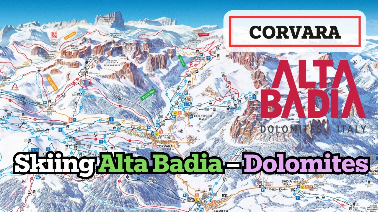 A Day Skiing Alta Badia, Dolomites