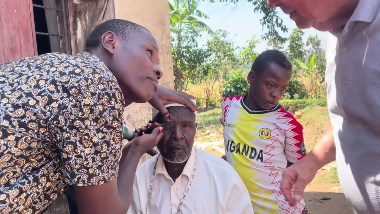 We visited Abdu and grandson who had a cataract 