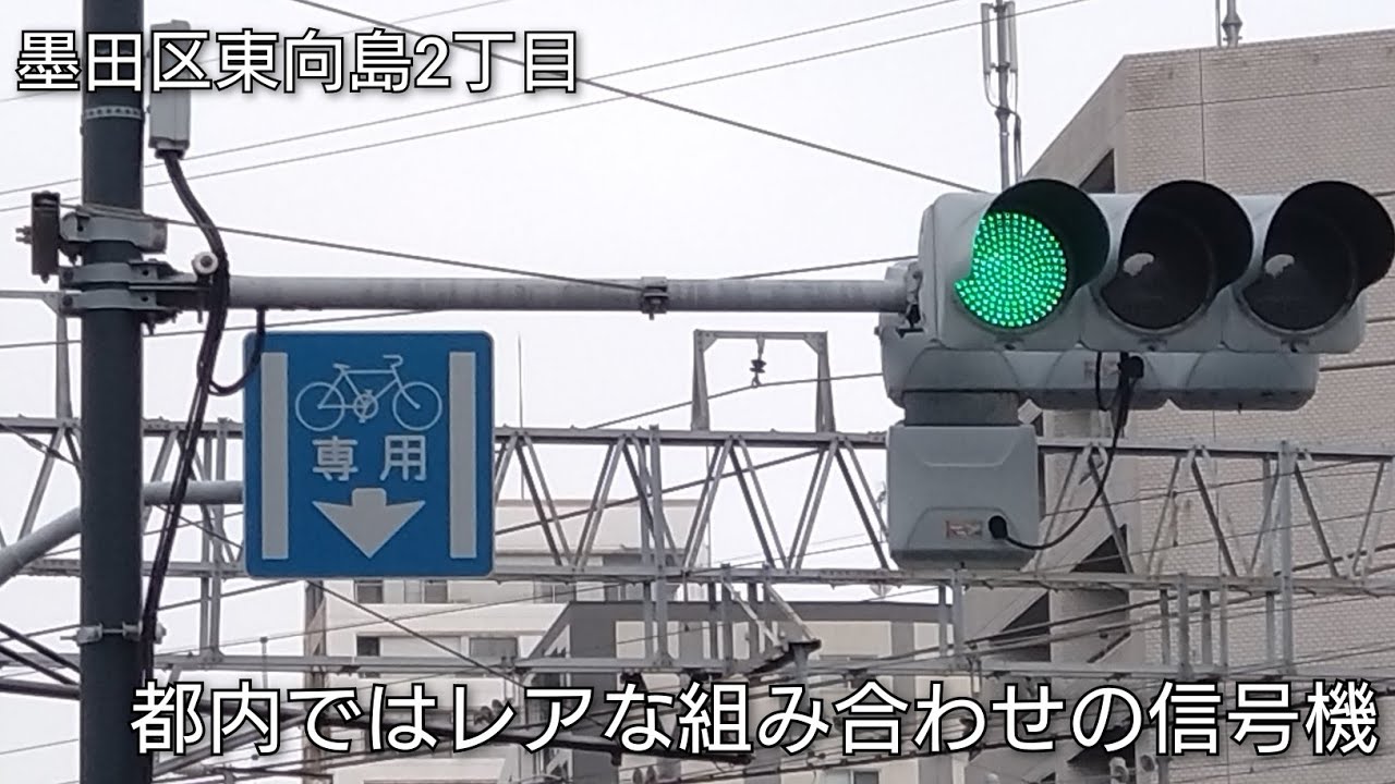 【墨田区東向島2丁目】都内ではレアな組み合わせの信号機