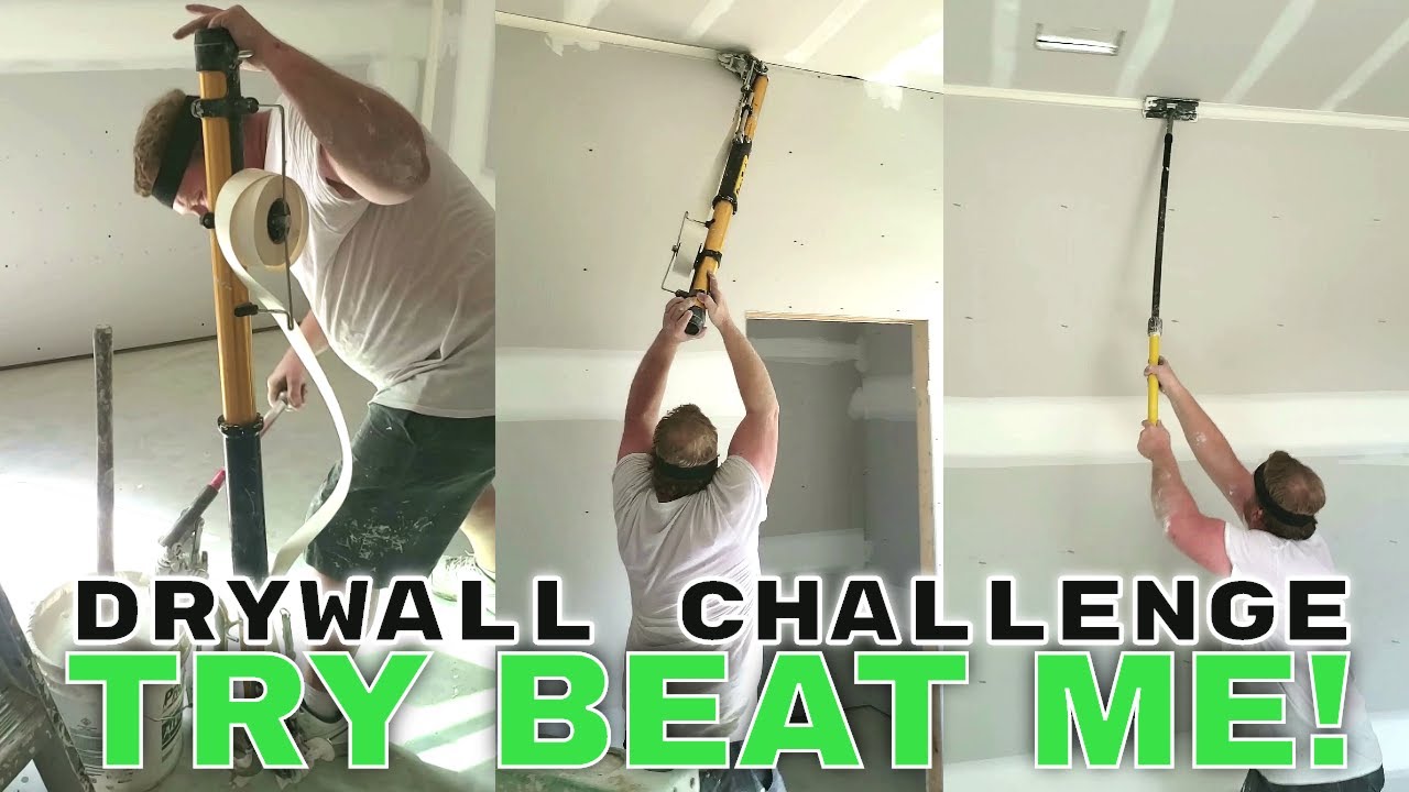Drywall Challenge Taping in Fastest Room