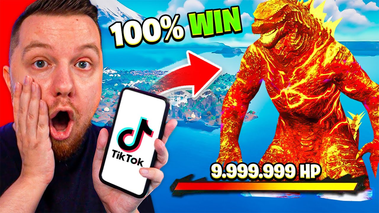 NIEŚMIERTELNA GODZILLA czyli LIFEHACKI z TikToka w Fortnite