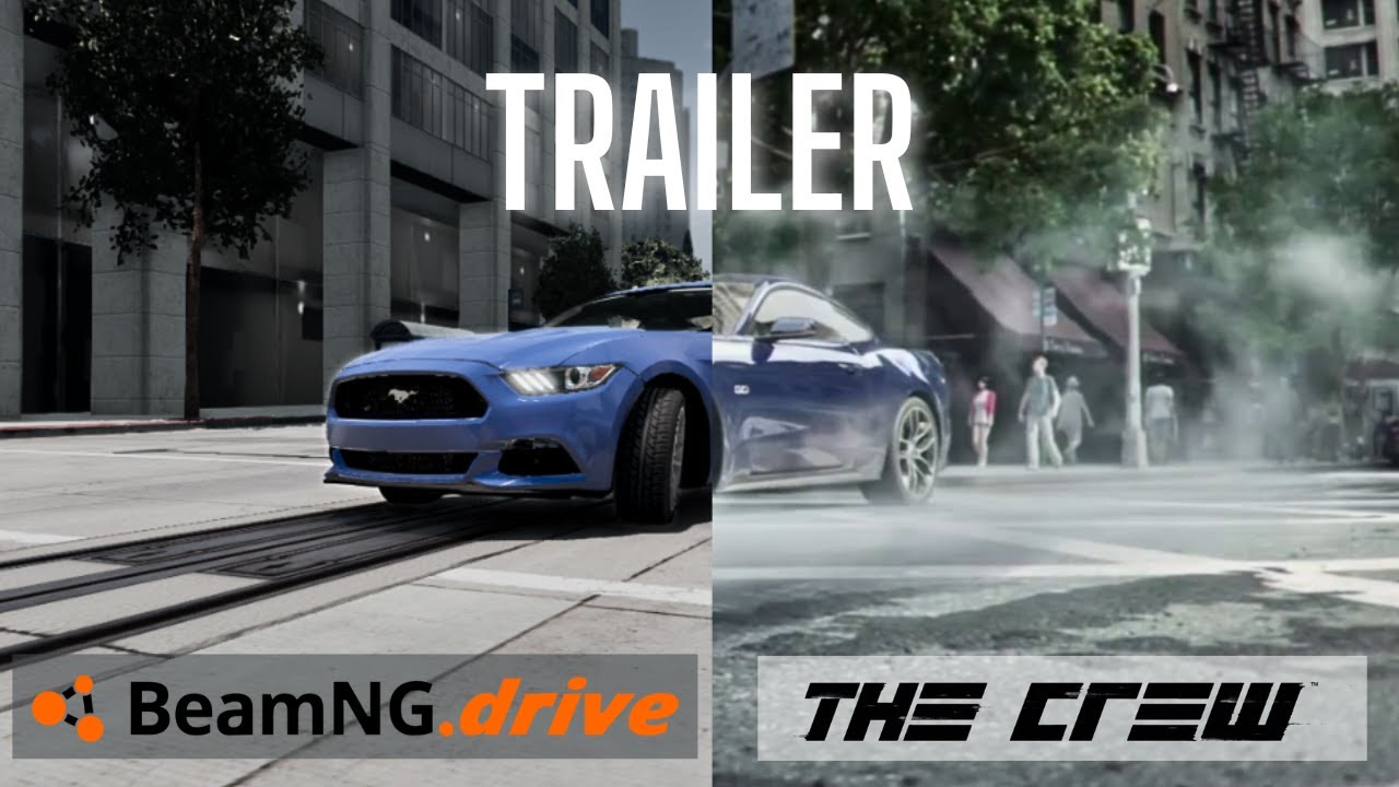 The Crew trailer, recreated in BeamNG Drive