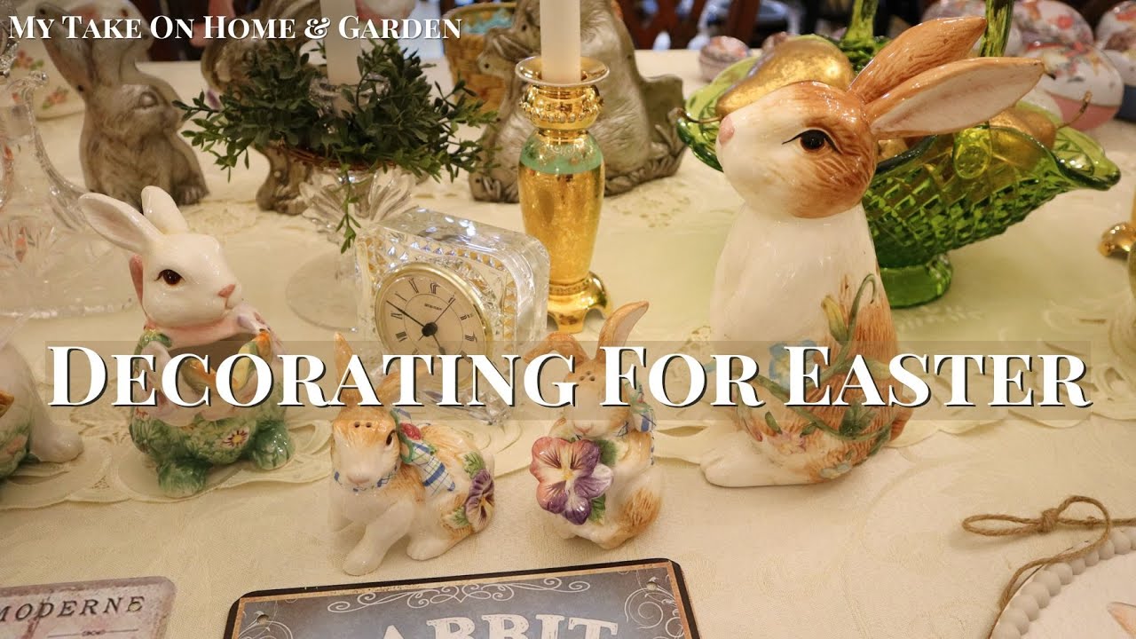 Bringing Out All of Our Easter Decorations 🐰 Spring 2025!! 🐣🪻