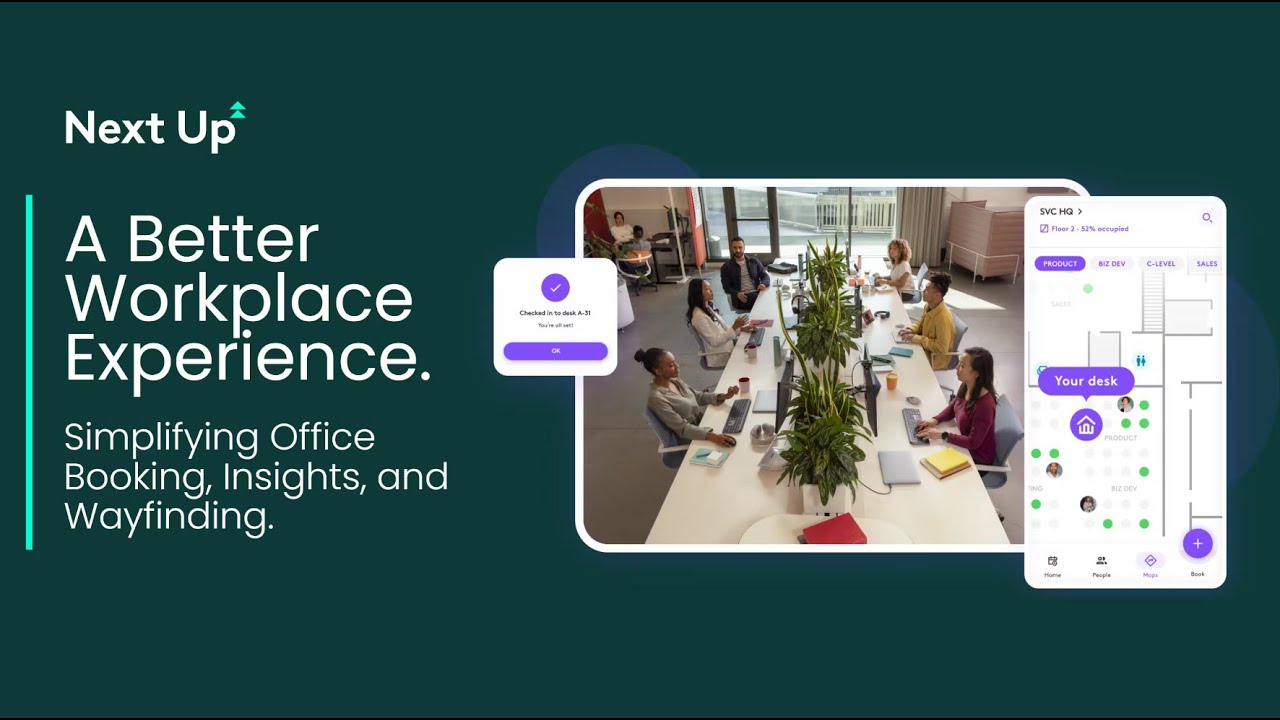 Next Up | Smarter Workspace Management through Simplified Office Booking, Insights & Wayfinding