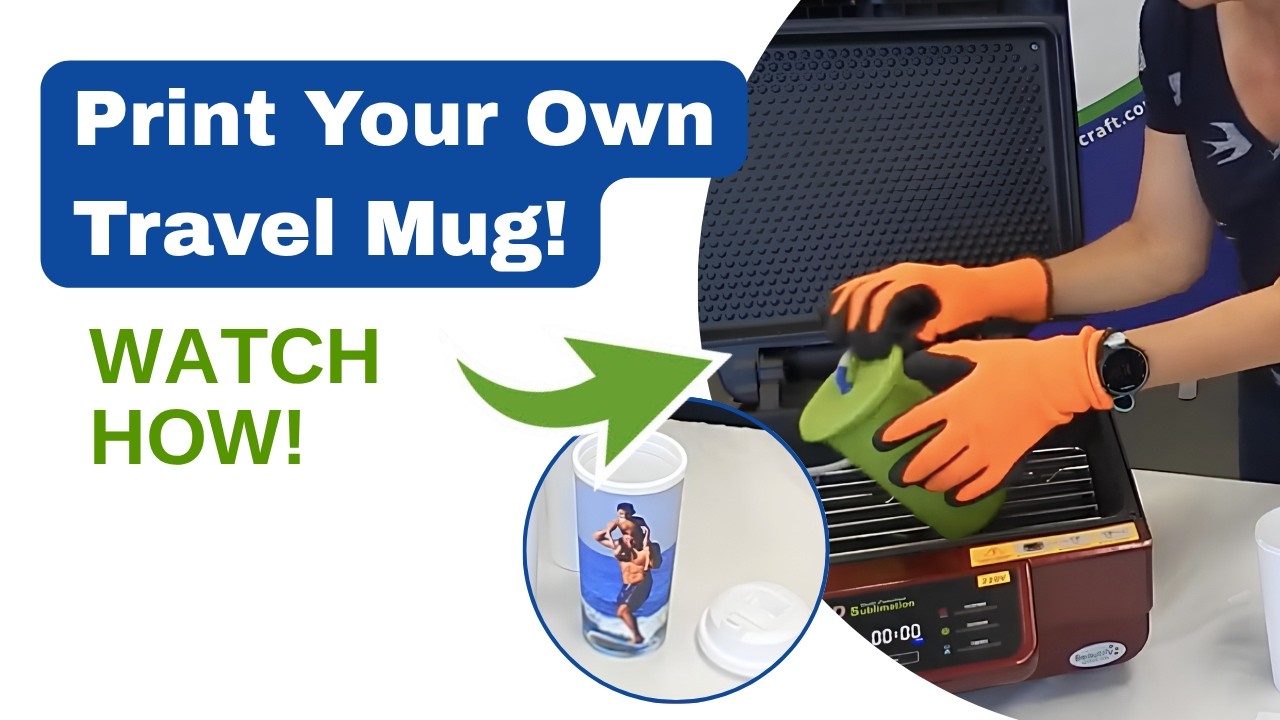 Sublimation of a Double Walled Polymer Travel Mug with a 3D Vacuum Press
