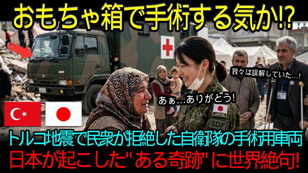 「おもちゃの救急箱に何ができる！」トルコ地震被災者の救援で民衆から拒絶された自衛隊の手術用車両→3週間後、日本が起こした奇跡に世界中の医師が絶句した真相とは？【海外の反応】