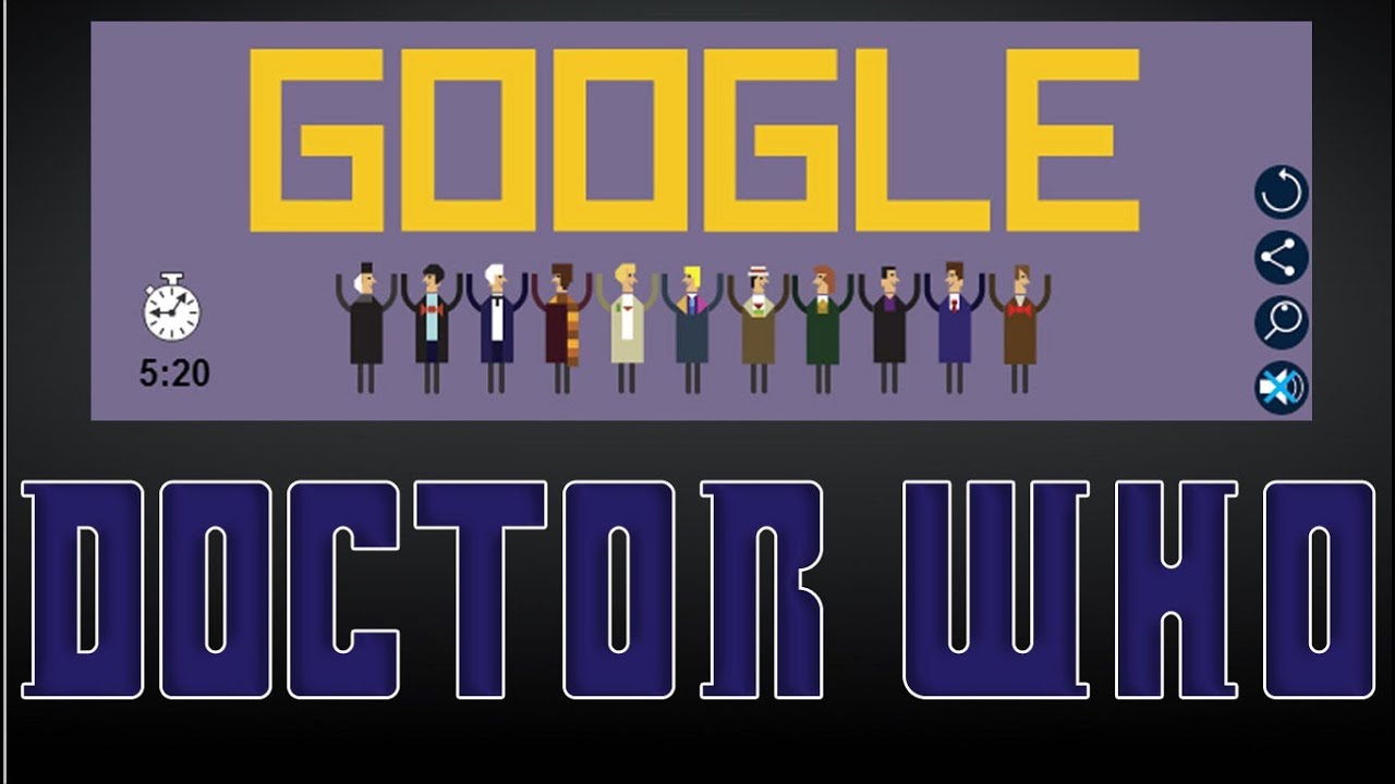 Doctor Who 50th Anniversary Google Doodle Game! BEST TIME: Five minutes & twenty seconds!
