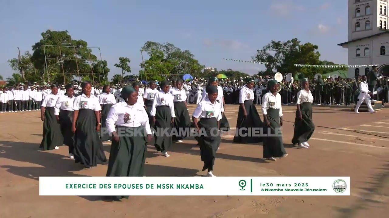 DÉMONSTRATION DES ÉPOUSES DU MSSK LE 30 MARS 2025 À NKAMBA NOUVELLE JÉRUSALEM